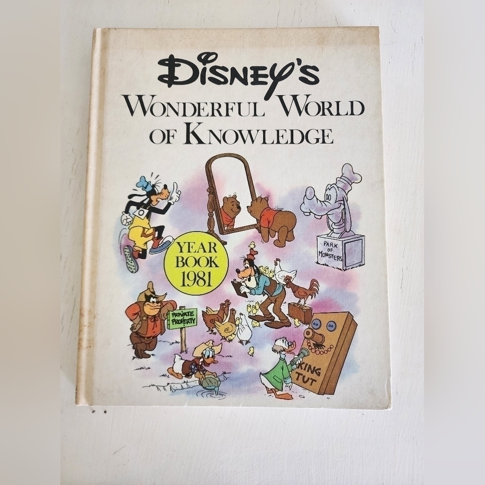 Vintage Disney Wonderful World Of Knowledge 1981 Year Book.